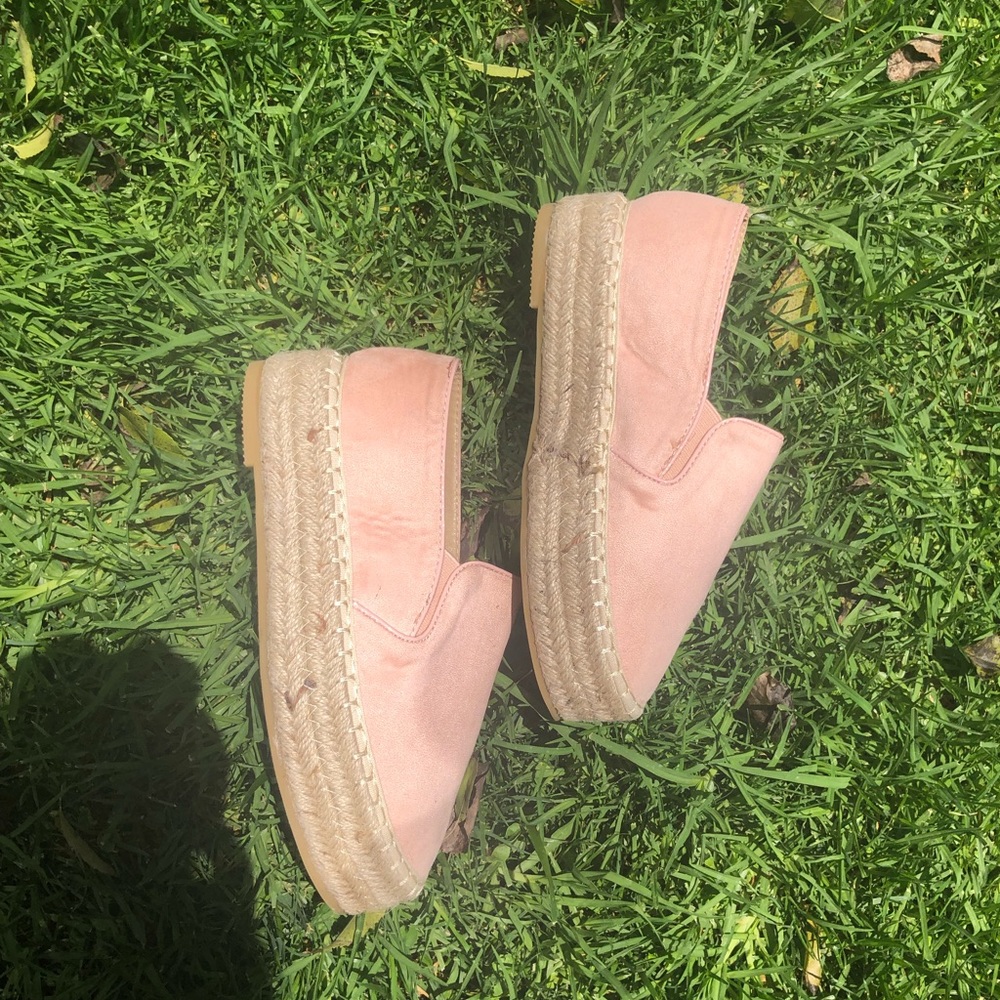 Faux suede espadrilles